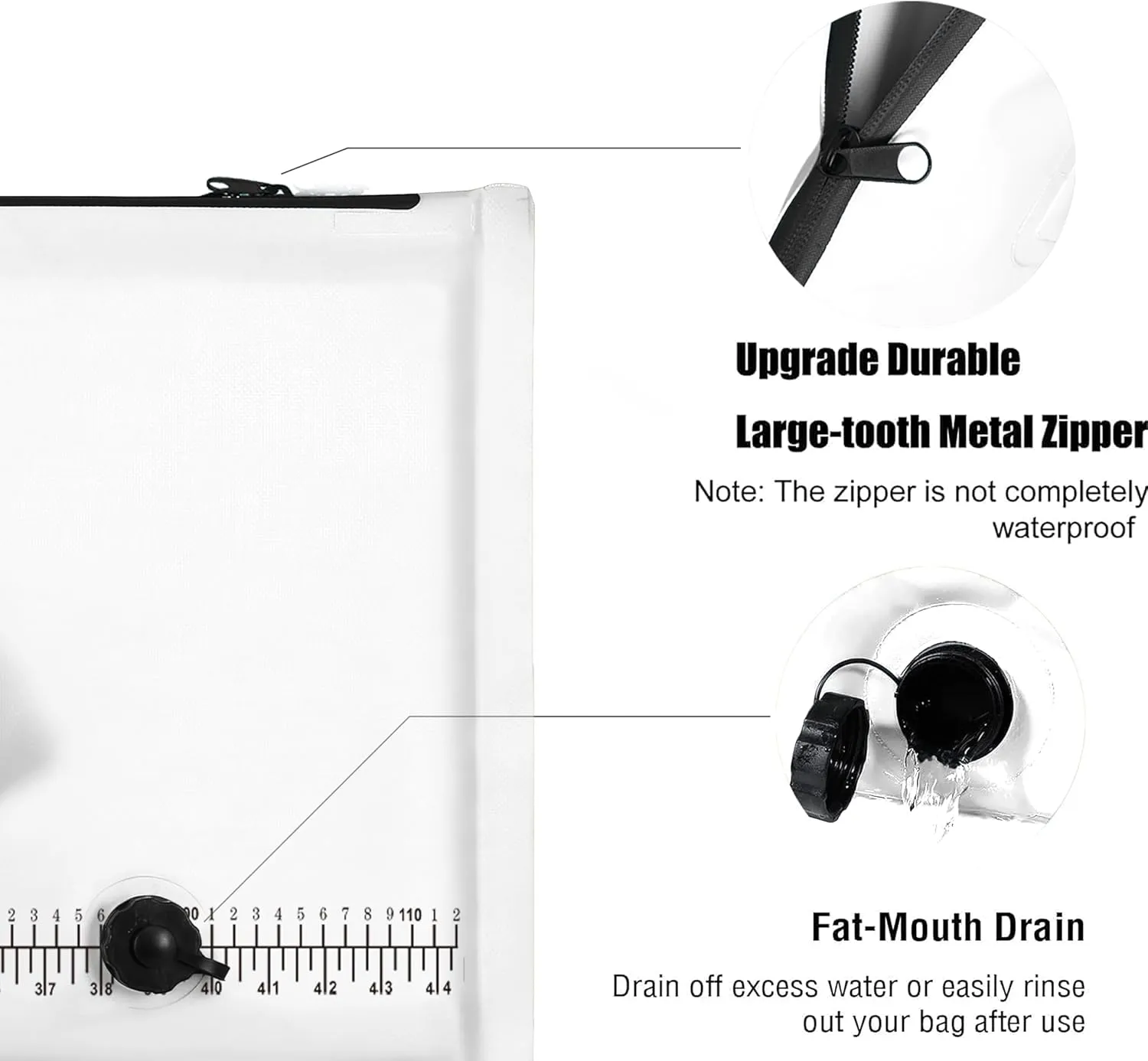Insulated Fish Bag Cooler for Fishing 40x17 47x17Inches,Kill Bag with Drain Valve