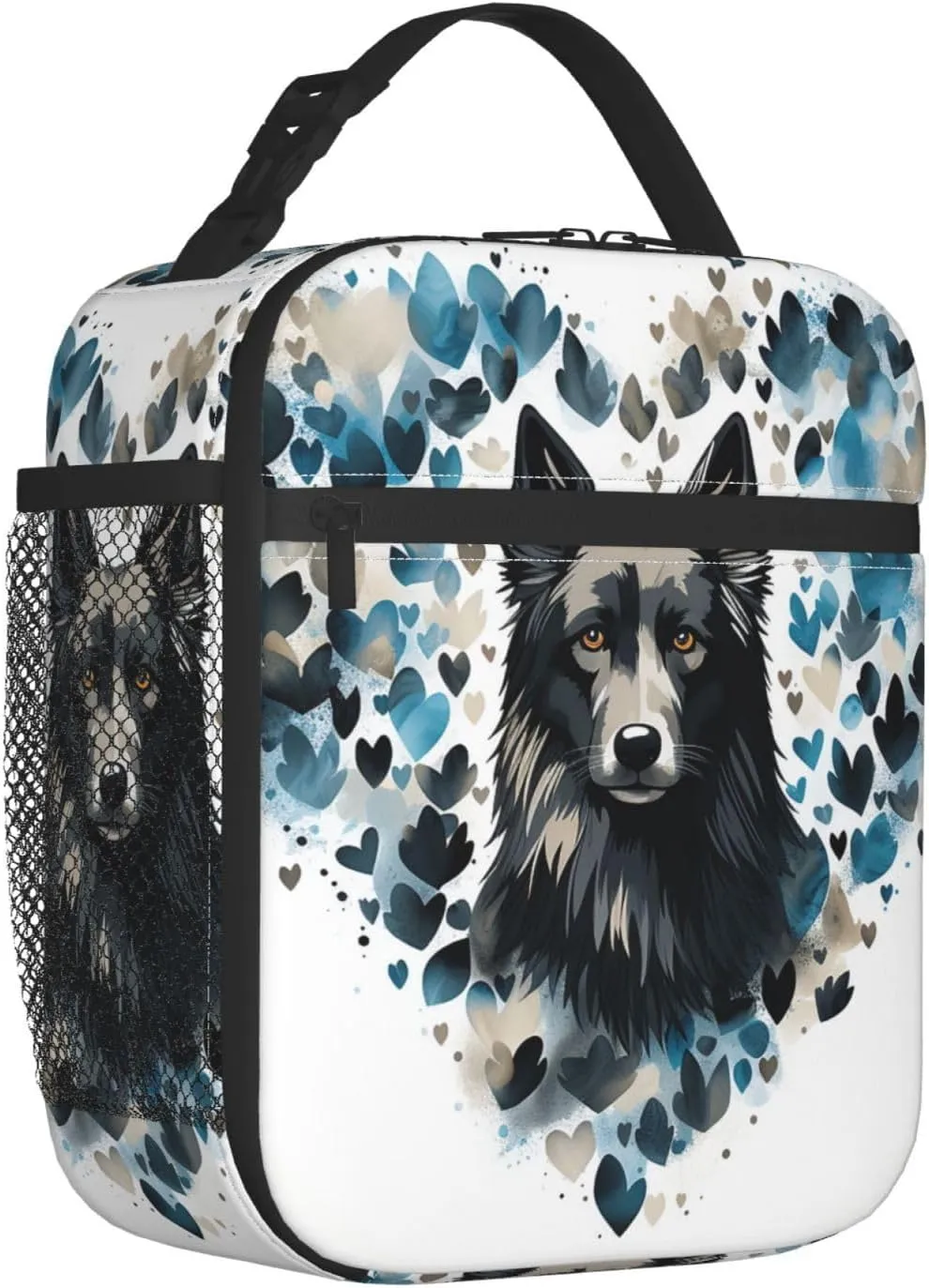 Insulated Lunch Bag for Women Men Portable Reusable Lunch Box Puppy Surrounded by Love Lunch Tote Bag for Work Picnic Travel