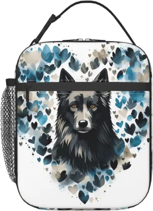 Insulated Lunch Bag for Women Men Portable Reusable Lunch Box Puppy Surrounded by Love Lunch Tote Bag for Work Picnic Travel