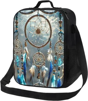 Insulated Lunch Bag Native American Dream Catcher Lunch Box for Women Men Reusable Lunch Tote Bag for Work Picnic Travel