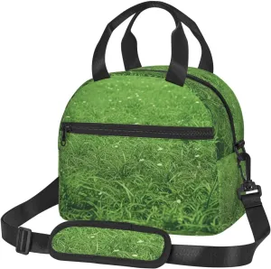 Insulated Lunch Bags for Women Reusable Lunch Box for Office Travel Thermal Lunchbox Green Lawn Lunch Tote Bags Leakproof Cooler Bag for Men Large Capacity Meal Bag