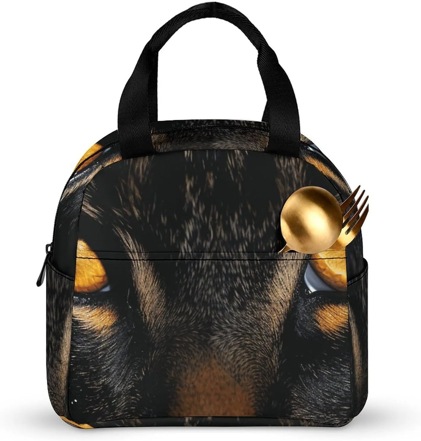 Insulated Lunch Box for Women Men Lunch Tote Bags Cat Full of Anger Lunch Bag Reusable Lunch Cooler Bag for Work