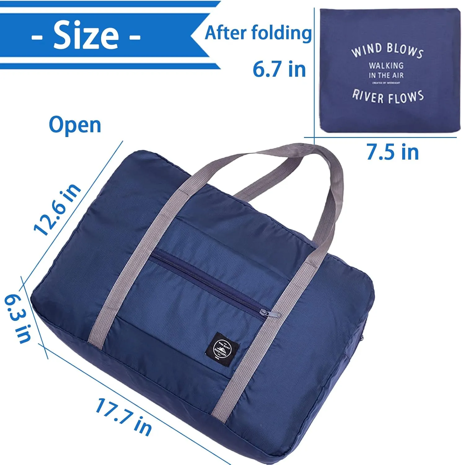 INVODA Travel Bag 24 Packes Carry on Luggage Foldable Duffel Bag Sports Gym Weekender Overnight Water Resistant Nylon Travel Duffel for Men Women (Mixed colors)