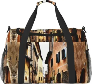 Italy Tuscan print Personal Item Bag Large Duffel Bag Travel Bag Weekender Bag Gym Bag Tote Duffel bag