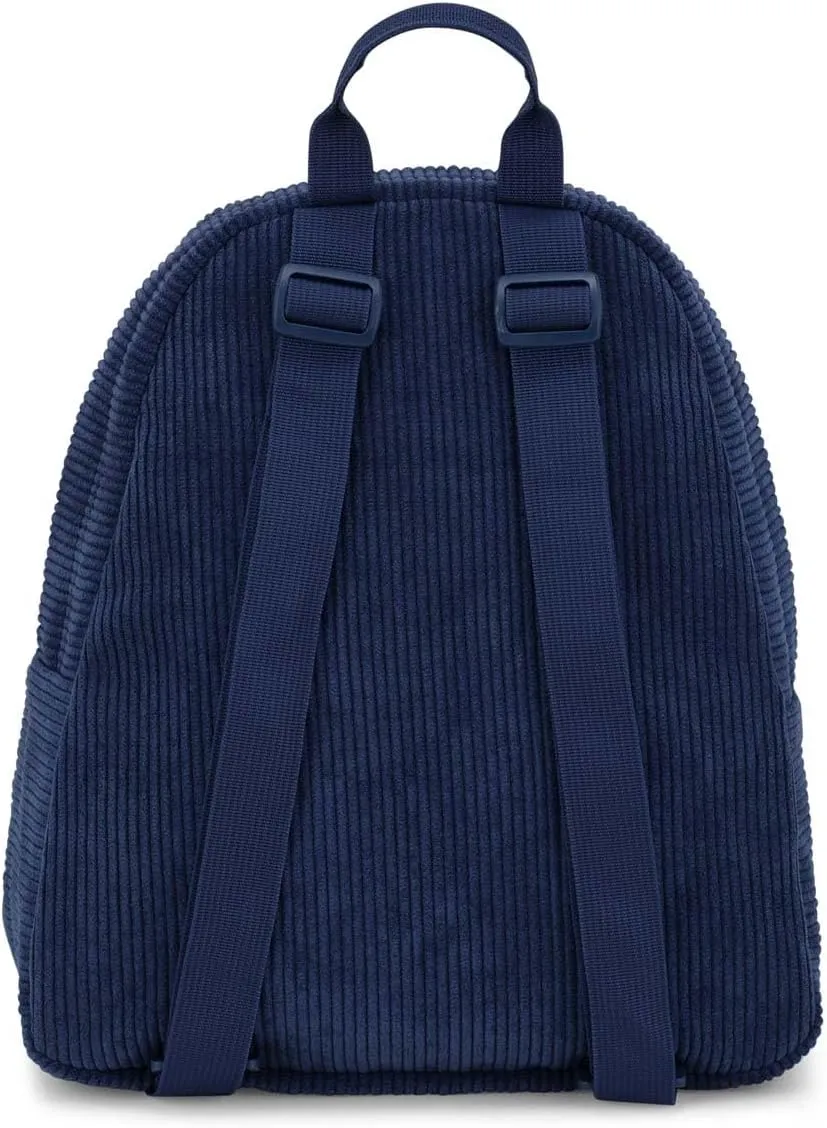 JanSport Half Pint FX Mini Backpack – One Main Compartment, Front Zippered Stash Pocket, Adjustable Webbing Shoulder Straps, Web Haul Handle - Navy Corduroy