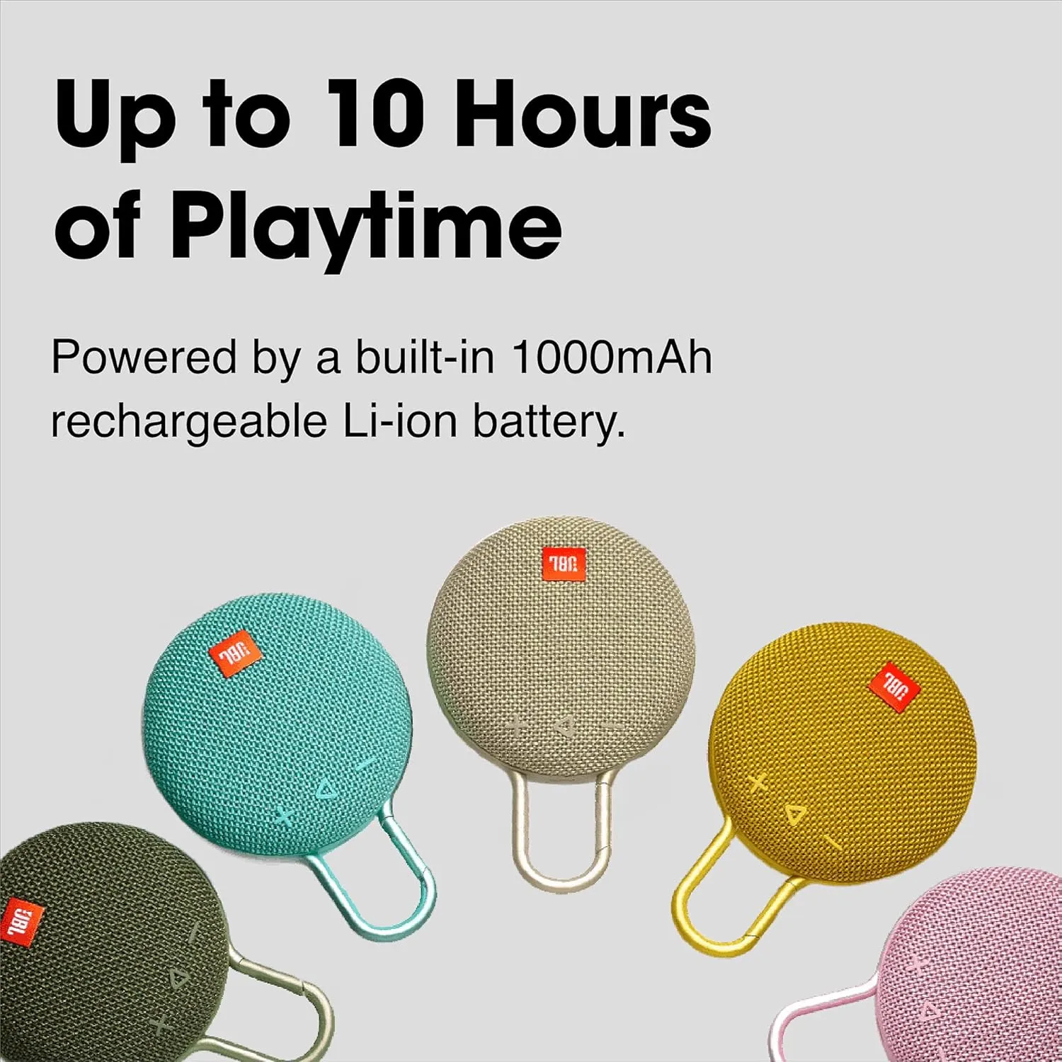 JBL Clip 3, Fiesta Red - Waterproof, Durable & Portable Bluetooth Speaker - Up to 10 Hours of Play - Includes Noise-Cancelling Speakerphone & Wireless Streaming