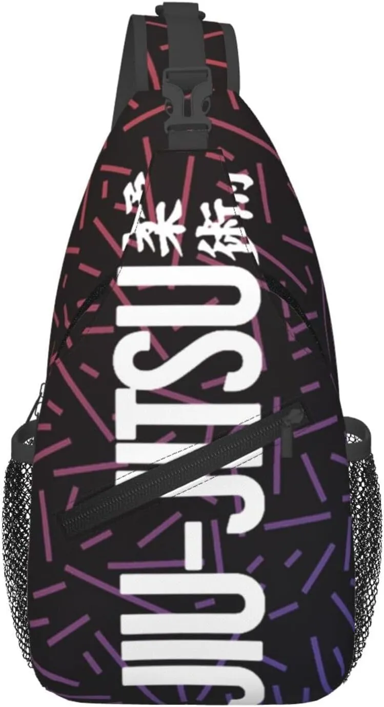 Jiu Jitsu Crossbody For Men Women Sling Chest Bag Shoulder Bag Lightweight One Strap Backpack Multipurpose Travel Hiking Daypack