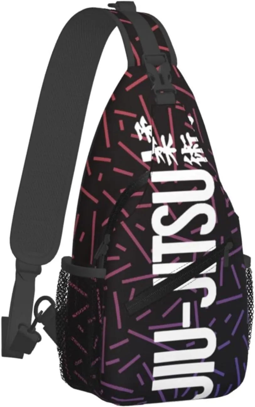 Jiu Jitsu Crossbody For Men Women Sling Chest Bag Shoulder Bag Lightweight One Strap Backpack Multipurpose Travel Hiking Daypack
