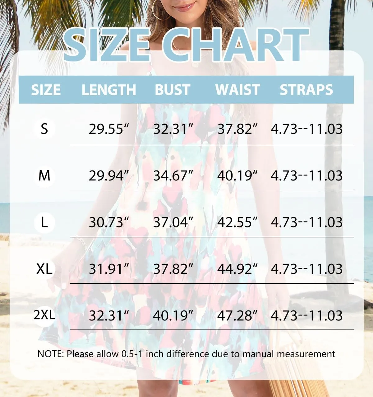 JOELLYUS Womens Spaghetti Strap Dress Summer Dresses Beach Cover Ups Casual Sundresses with Pockets