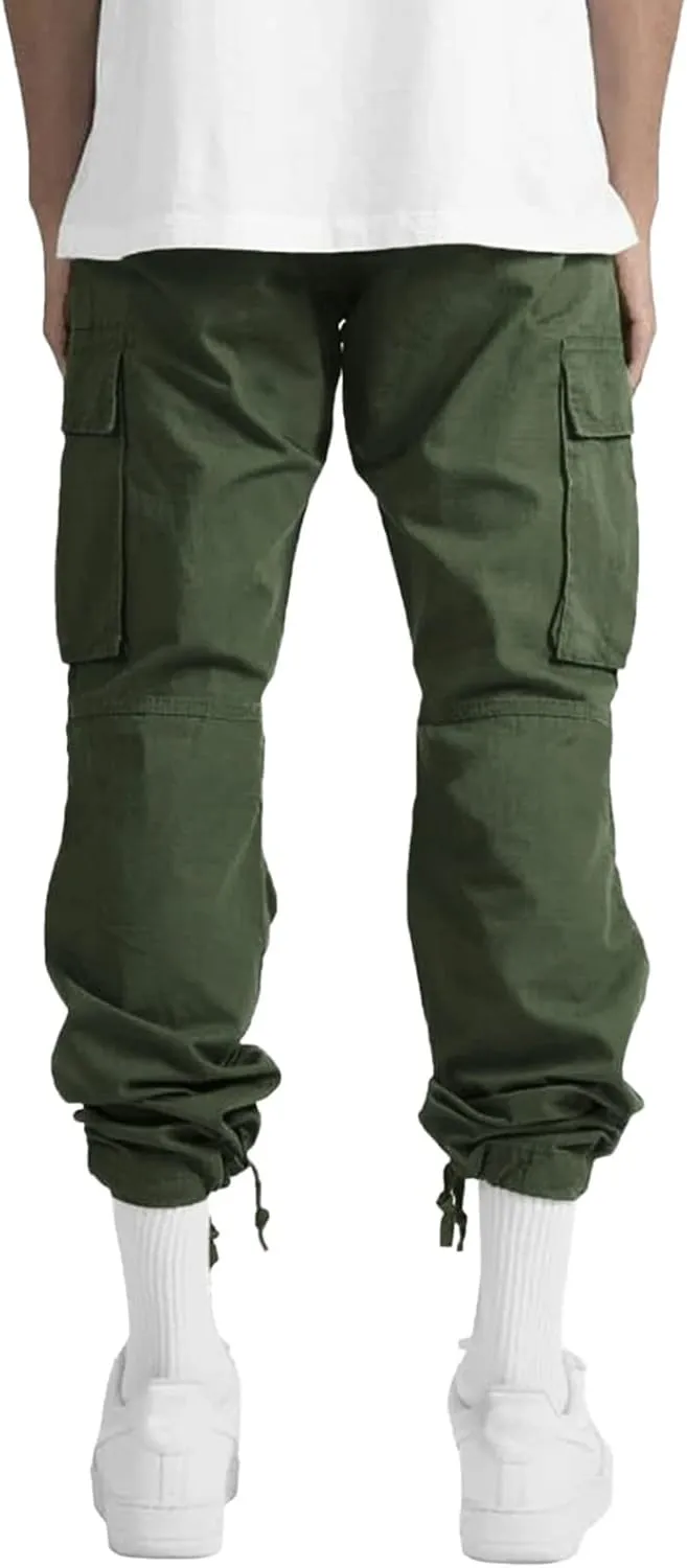 Joggers for Men Overalls Casual Pocket Sport Work Casual Trouser Pants Trousers Mens Joggers Lounge Pants Men Black