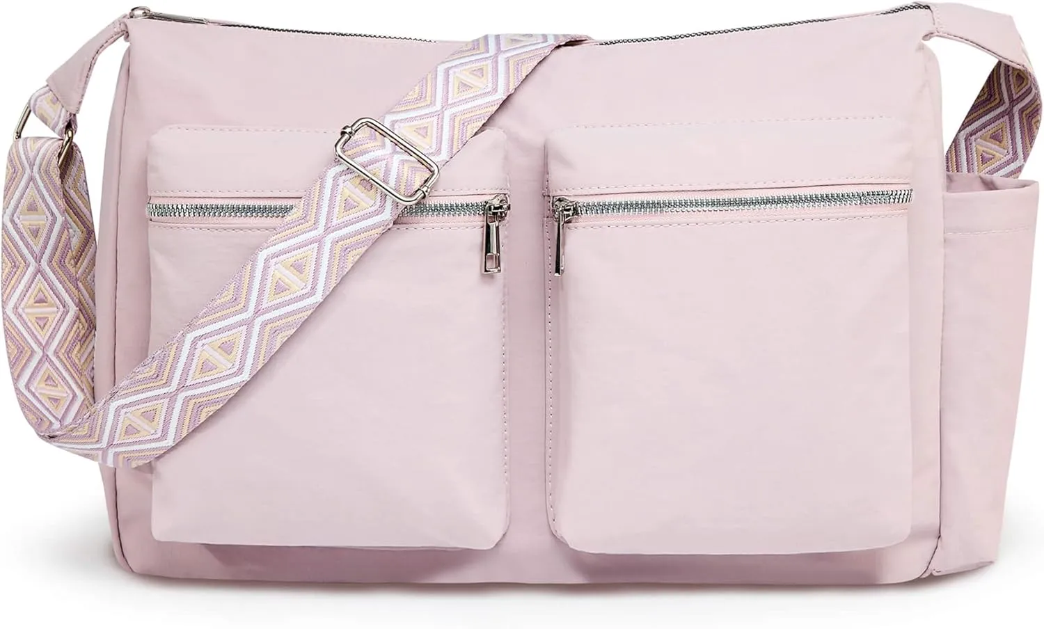 KALIDI Canvas Tote Bag Messenger Bag, Large Crossbody Bag for Women or Men, Casual Canvas Shoulder Bag for College Work Daily