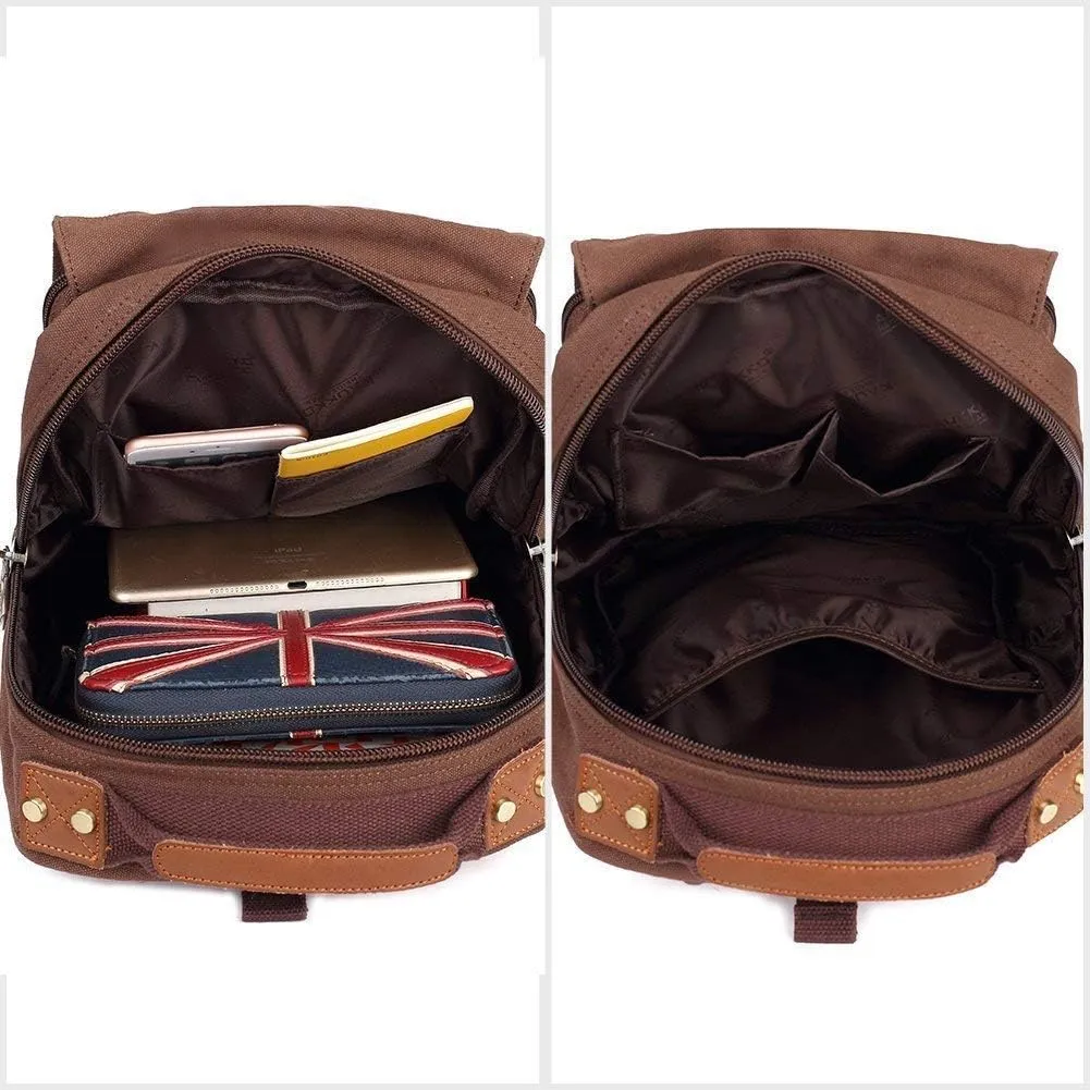 KAUKKO Canvas Messenger Bag Cross Body Shoulder Sling Backpack Travel Hiking Chest Bag