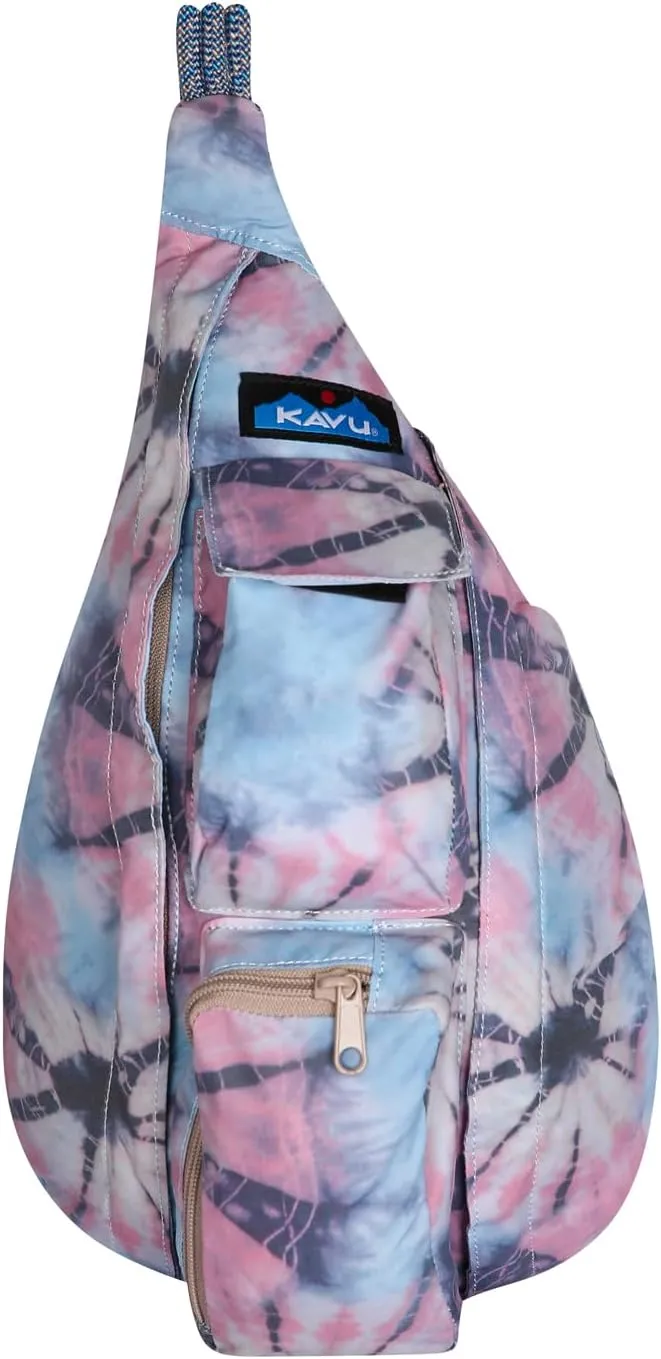 KAVU Mini Rope Sack Sling Crossbody Backpack - Spiral Tie Dye