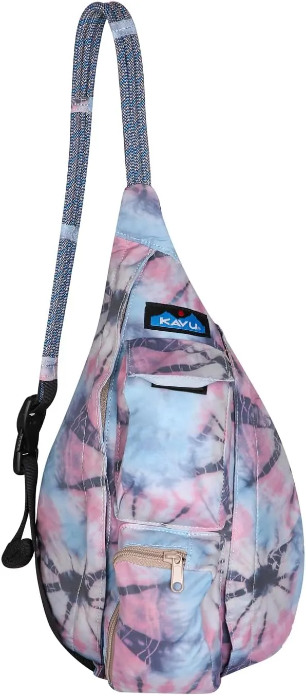 KAVU Mini Rope Sack Sling Crossbody Backpack - Spiral Tie Dye