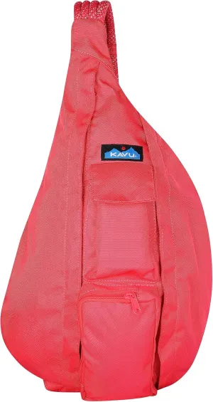 KAVU Original Rope Sling Bag with Adjustable Rope Shoulder Strap - Flamingo