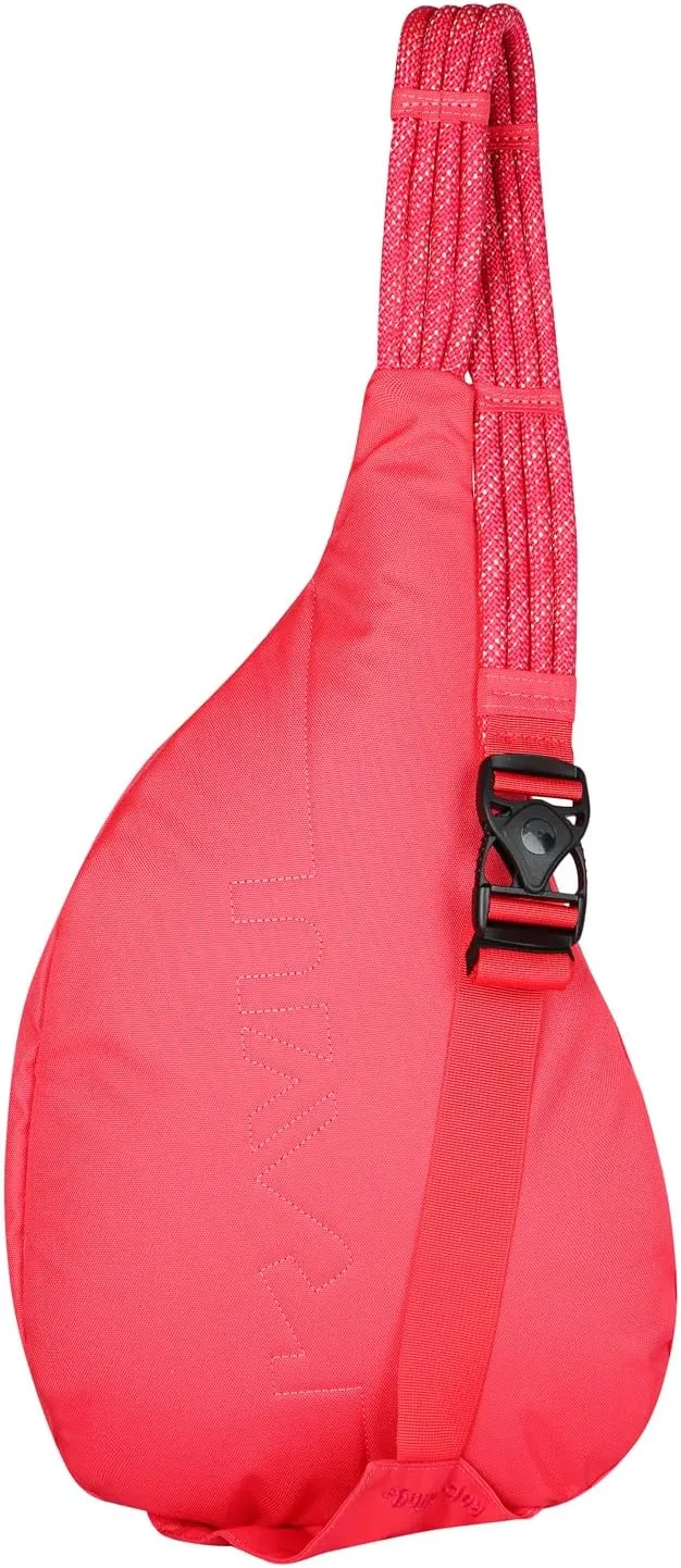 KAVU Original Rope Sling Bag with Adjustable Rope Shoulder Strap - Flamingo