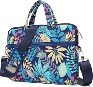 kayond Forest Series Bule Patten Waterproof Laptop Shoulder Messenger Bag Case Sleeve for 15 Inch 15.6 Inch Laptop
