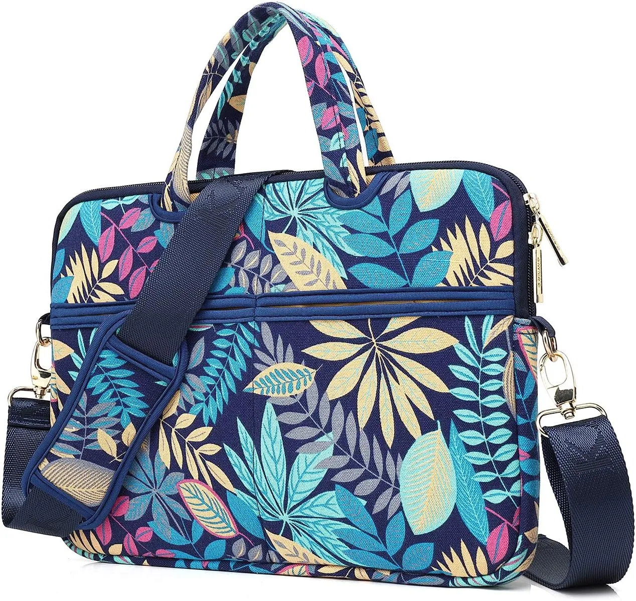 kayond Forest Series Bule Patten Waterproof Laptop Shoulder Messenger Bag Case Sleeve for 15 Inch 15.6 Inch Laptop