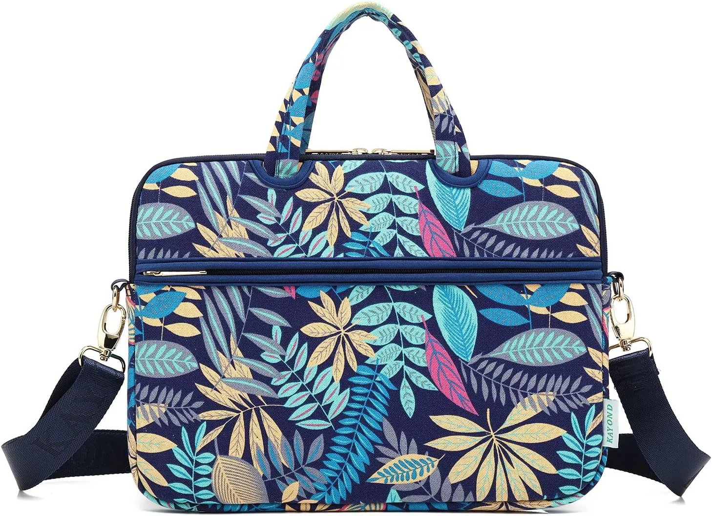 kayond Forest Series Bule Patten Waterproof Laptop Shoulder Messenger Bag Case Sleeve for 15 Inch 15.6 Inch Laptop