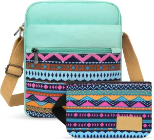 Kemy's Small Canvas Crossbody Bag for Teen Girls, Lightweight Messenger Shoulder Bags Cross Body Purse for Girls and Women
