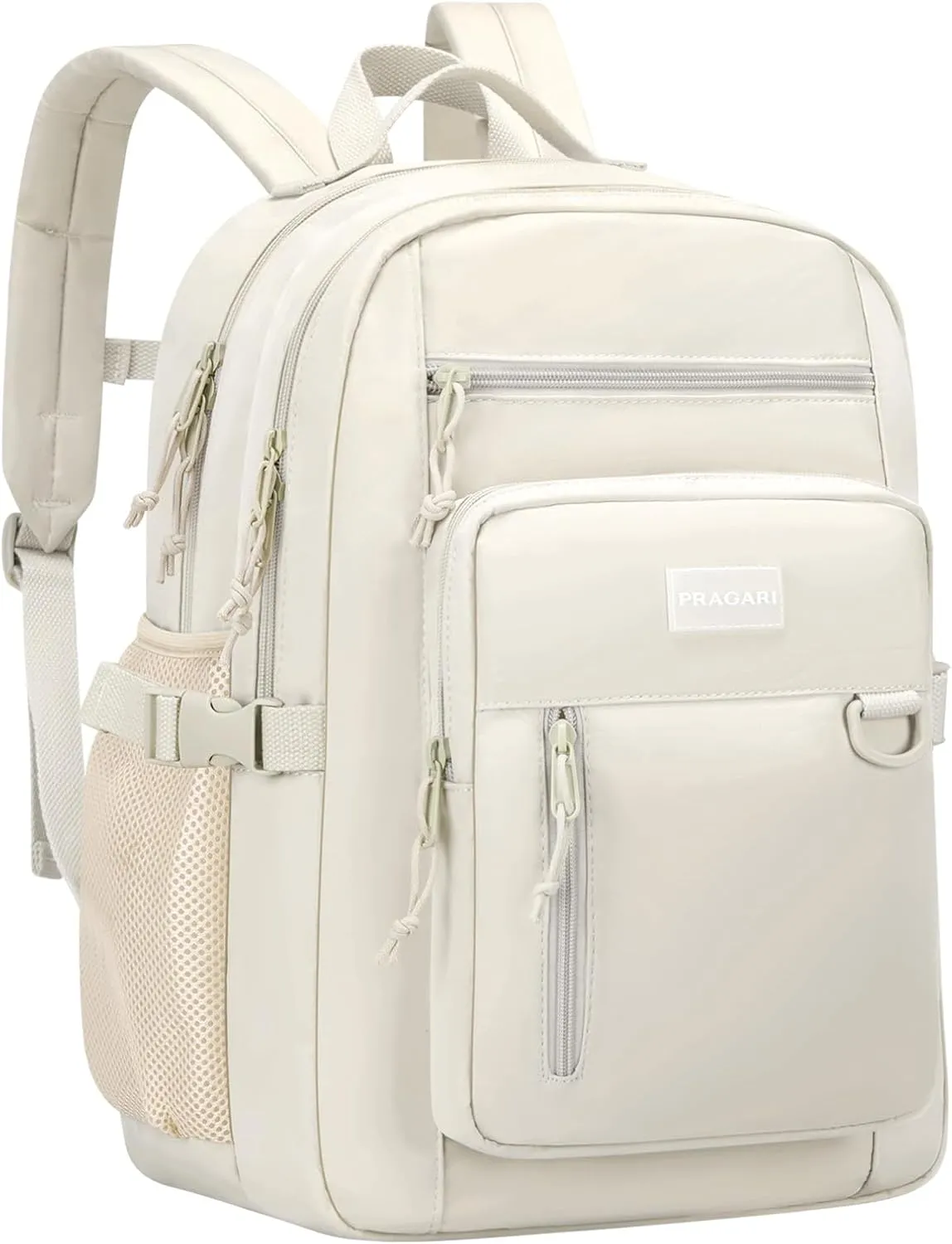 Kids Backpack for School Cute Aesthetic Beige Backpack Girls Student Bookbag Women Travel Lightweight Book Bag