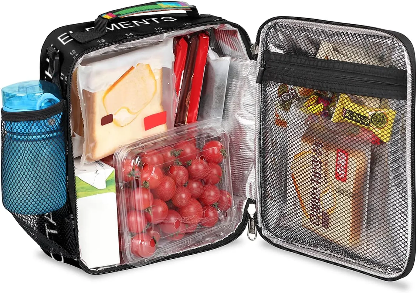 Kids Lunch Bags Insulated Lunch Box for Boys Chemistry Periodic Table Lunch Bag with Adjustable Shoulder Strap Reusable Leakproof kids Lunch Cooler Bag for School Picnic Work