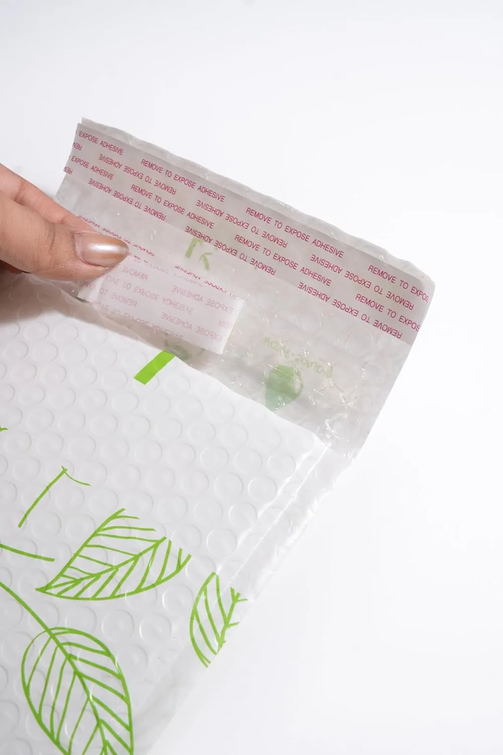 Kipulu™ 100% Biodegradable Bubble Mailers,25pcs Padded Packaging Wrap Envelopes Pouches Eco Friendly no glue (Green Leafs)