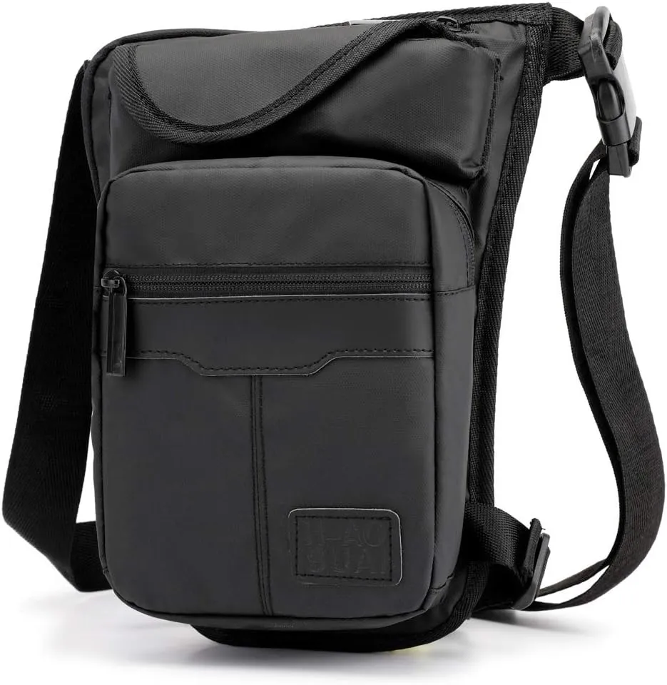 KPYWZER Outdoor Thigh Drop Leg Bag for Men Women Waist Fanny Pack Motorcycle Ride Crossbody Shoulder Riding Travel Hiking Tactical