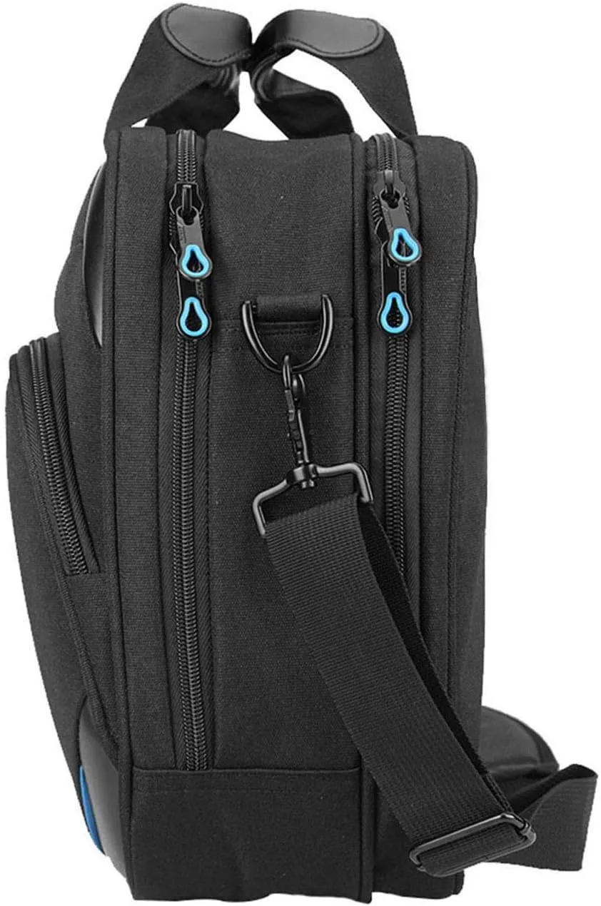 KROSER Laptop Bag 15.6 Inch Briefcase Messenger Bag Water Repellent Computer Case Shoulder Bag Durable Tablet Sleeve with RFID Pockets for Business/College/Women/Men - Black/Blue