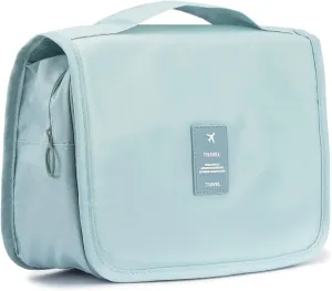 L&FY Hanging Travel Toiletry Bag Women's Cosmetic Organizer Makeup Pouch Men's Dopp Kits With Handle(Lake Blue)