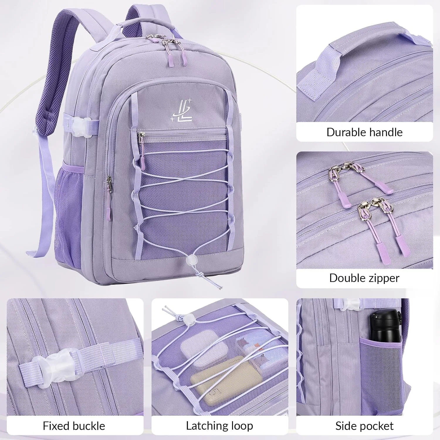 Lanola Man Women Children Casual Daypack Schoolbag Teenage Girls Bookbag Student College School Backpack - Black