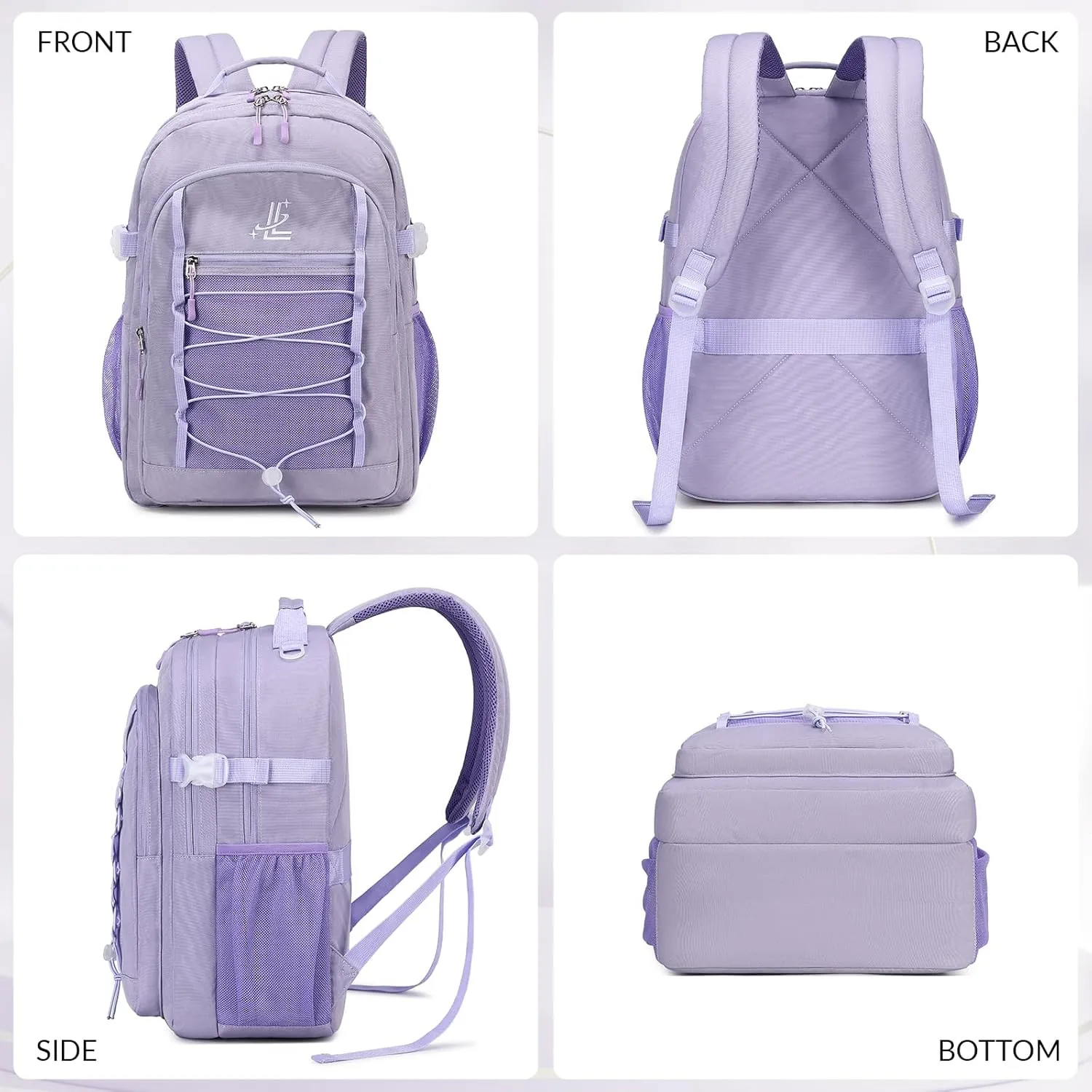 Lanola Man Women Children Casual Daypack Schoolbag Teenage Girls Bookbag Student College School Backpack - Black