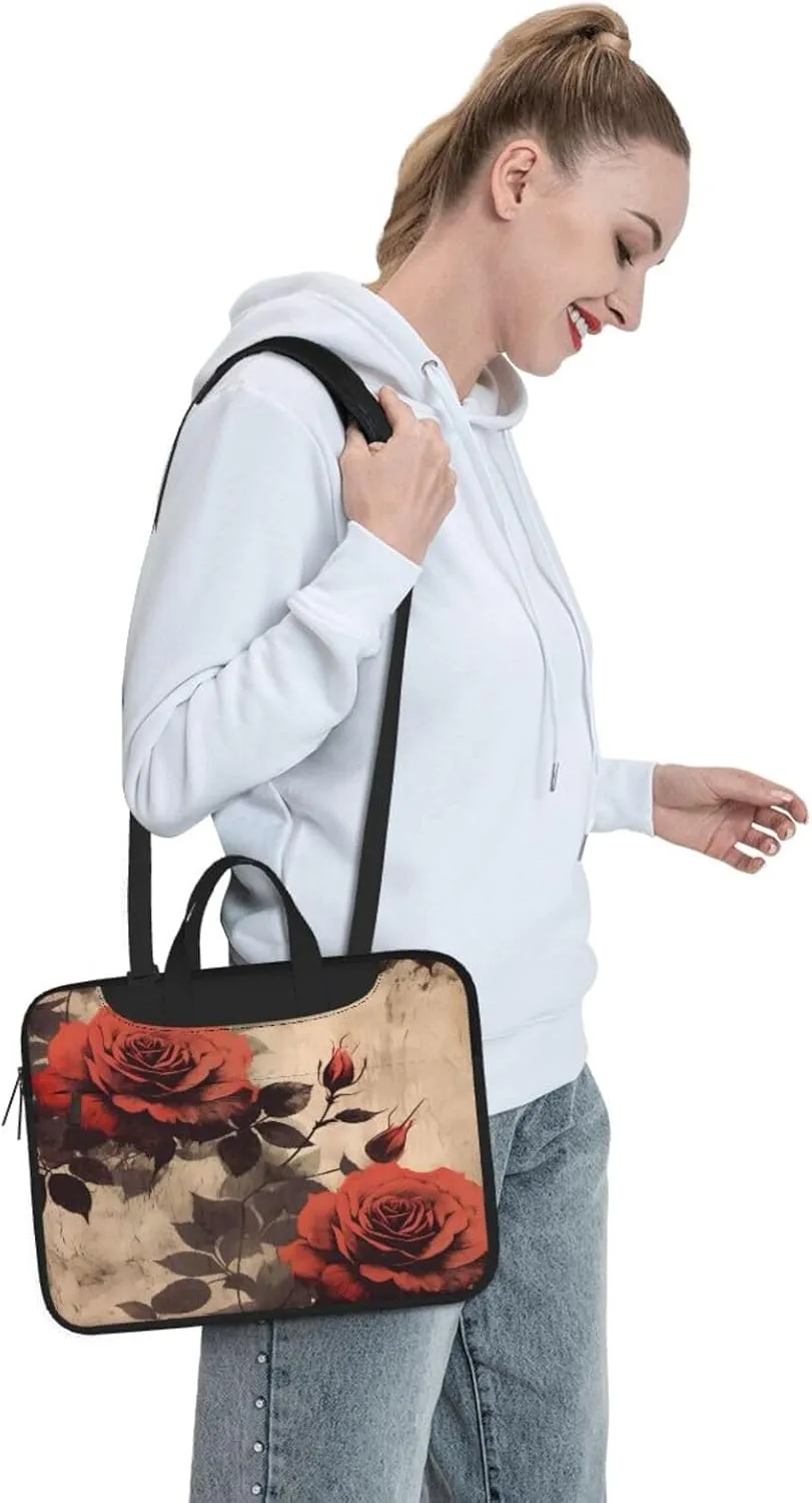 Laptop Bag Vintage Music Stave Sunflowers Laptop Tote Bag Women Men Laptop Sleeve Case Lightweight Computer Bag