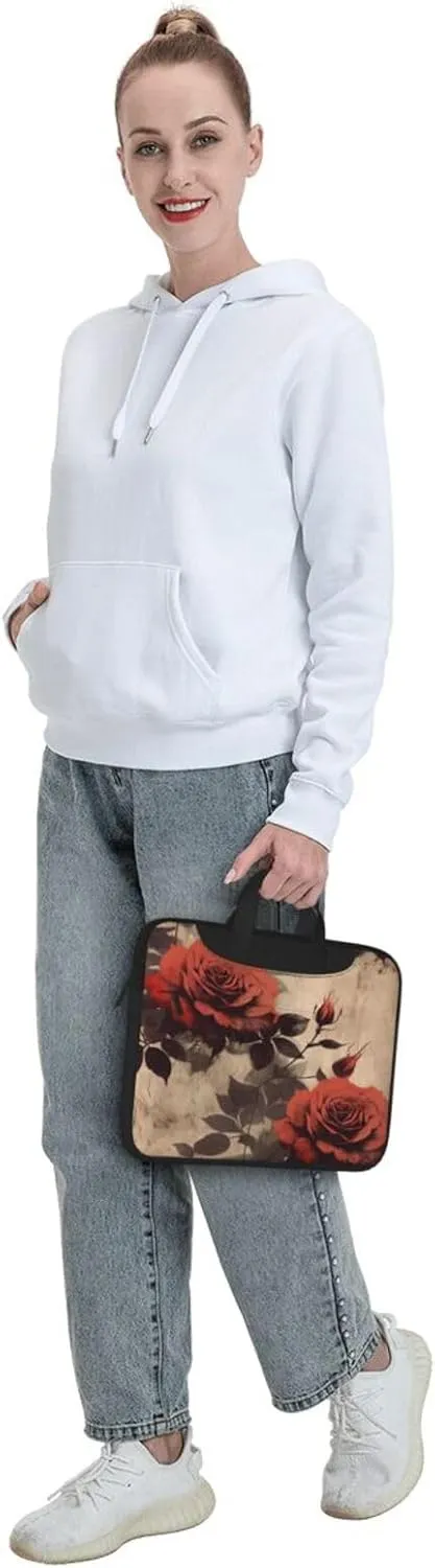 Laptop Bag Vintage Music Stave Sunflowers Laptop Tote Bag Women Men Laptop Sleeve Case Lightweight Computer Bag