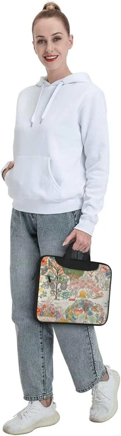 Laptop Bag Vintage Music Stave Sunflowers Laptop Tote Bag Women Men Laptop Sleeve Case Lightweight Computer Bag