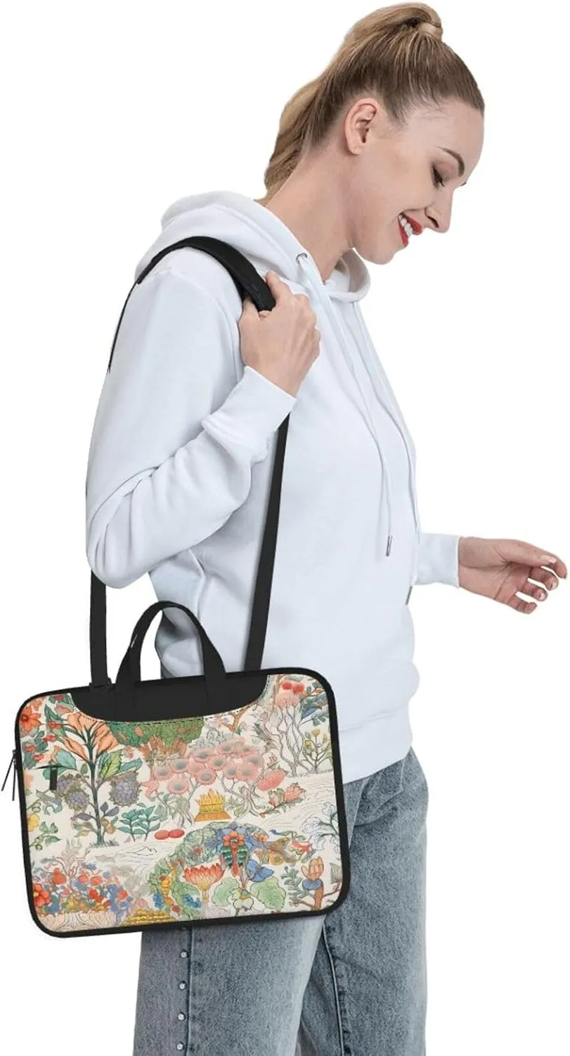 Laptop Bag Vintage Music Stave Sunflowers Laptop Tote Bag Women Men Laptop Sleeve Case Lightweight Computer Bag