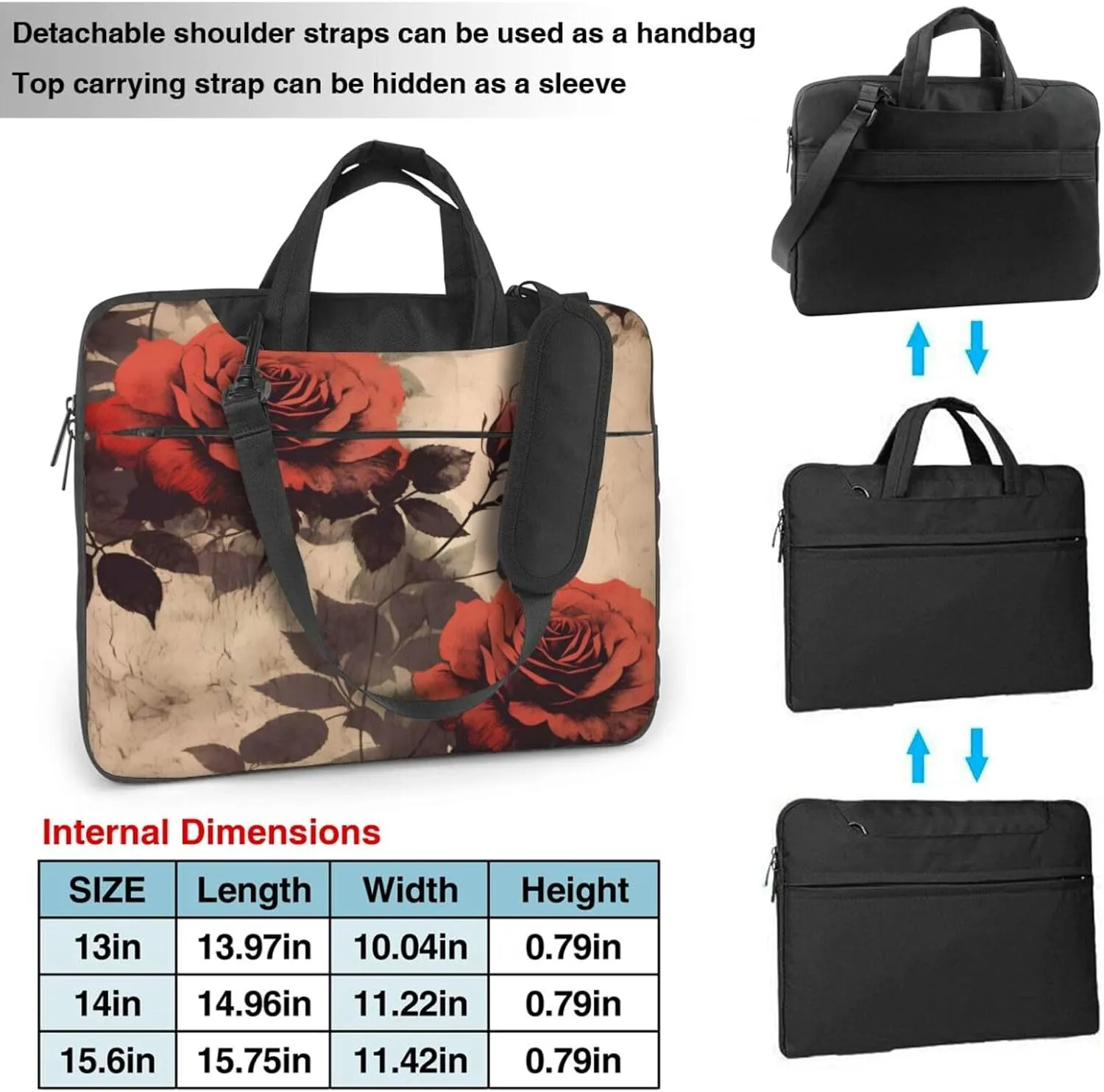 Laptop Bag Vintage Music Stave Sunflowers Laptop Tote Bag Women Men Laptop Sleeve Case Lightweight Computer Bag