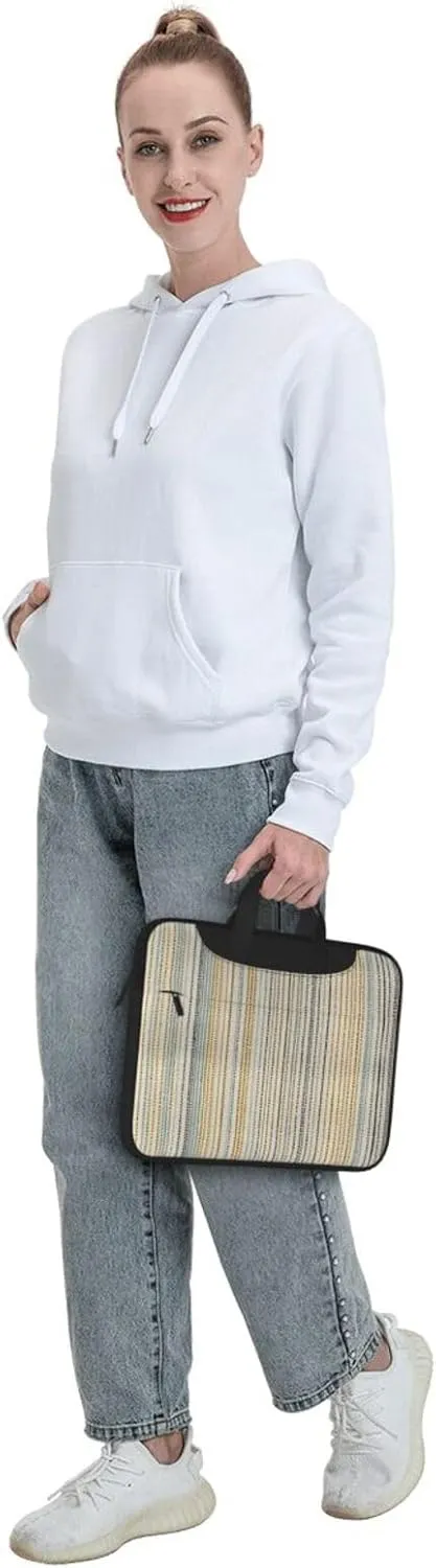 Laptop Bag Vintage Stripe Laptop Tote Bag Women Men Laptop Sleeve Case Lightweight Computer Bag