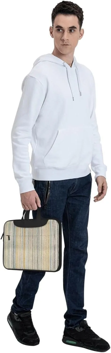 Laptop Bag Vintage Stripe Laptop Tote Bag Women Men Laptop Sleeve Case Lightweight Computer Bag