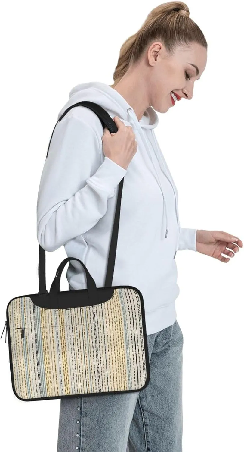 Laptop Bag Vintage Stripe Laptop Tote Bag Women Men Laptop Sleeve Case Lightweight Computer Bag