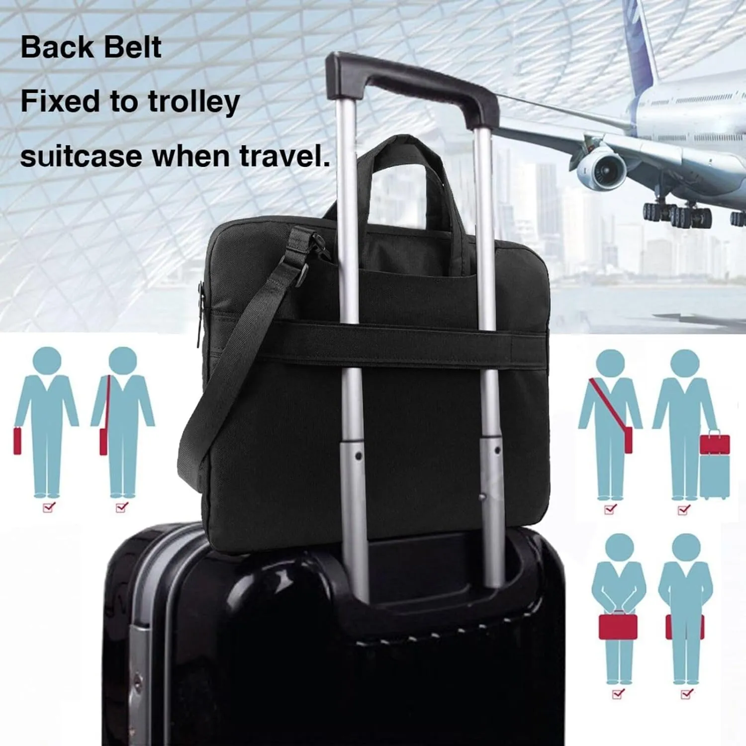 Laptop Bag Vintage Stripe Laptop Tote Bag Women Men Laptop Sleeve Case Lightweight Computer Bag