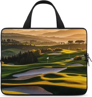 Laptop Carrying Case 17inch Golf Vacation Park Trees Sunset Hills And Valley Laptop Bag for Men Women Computer Bag Messenger Bag for Work