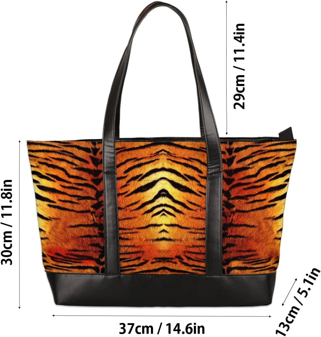 Laptop Tote Bag for Women 15.6 inch Leopard Cheetah Computer Briefcase Leather Shoulder Bag Handbag
