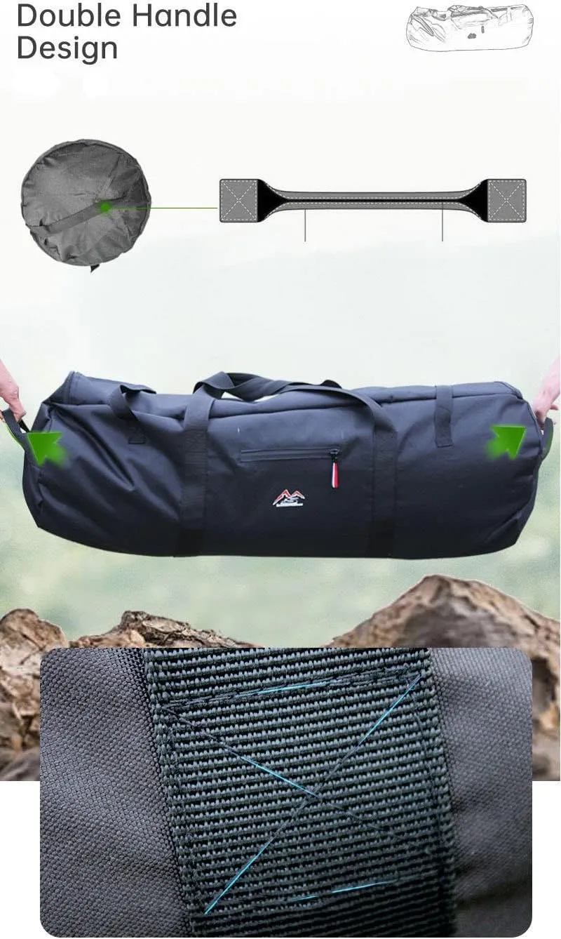 Large Capability Folding Tent Storage Carry Bag Waterproof Luggage Pack Pouch for Camping Hiking Picnic Organizer Walking Holder (Orange-S)