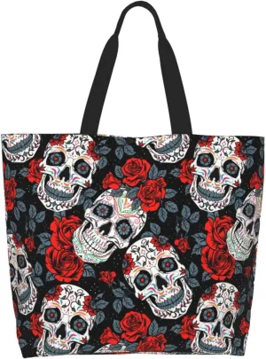 Large Capacity Reusable Canvas Shoulder Bag   Both Sides Bucket Hat Casual Tote Handbag