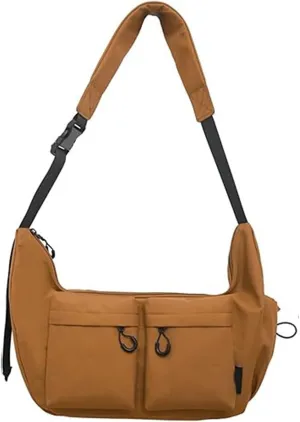 Large Capacity Vintage Canvas Messenger Bag - Water Resistant, Multi-Pocket Unisex Crossbody Shoulder Purse for Daily Use（A）