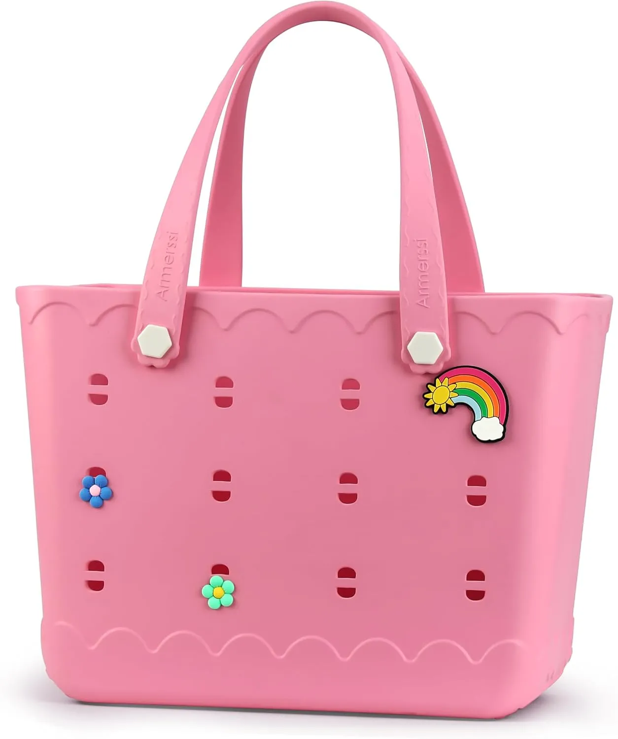 Large Rubber Beach Tote Bag | Durable Rubber Bag Waterproof Washable Versatile Modern Tote Bags
