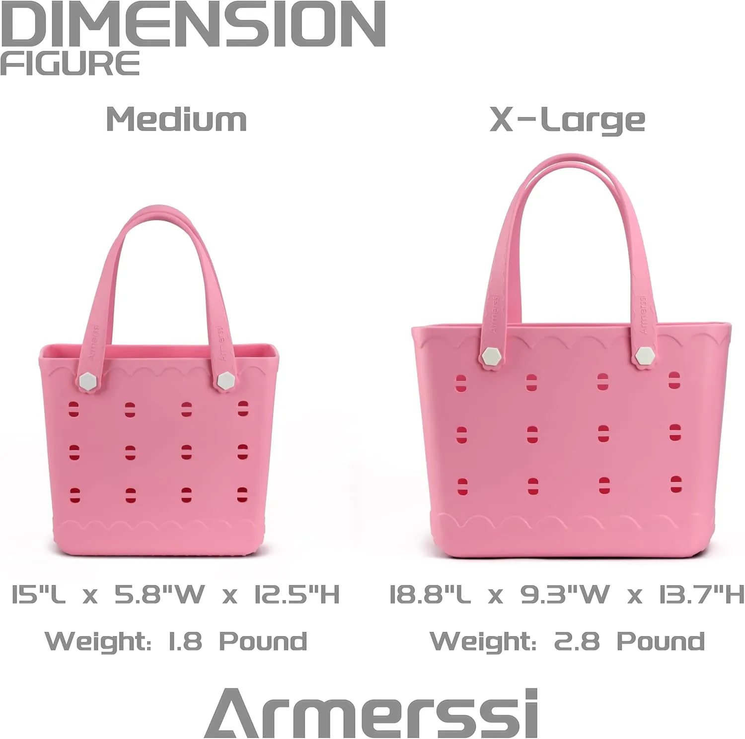 Large Rubber Beach Tote Bag | Durable Rubber Bag Waterproof Washable Versatile Modern Tote Bags