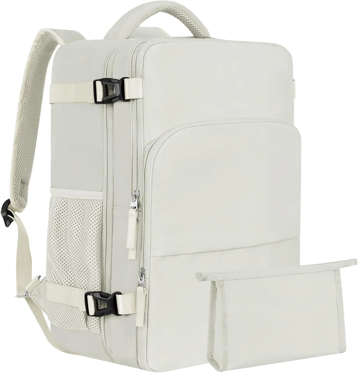 Large Travel Backpack Women, Carry On Backpack, Airplane Approved Personal Item Bag, Lightweight Laptop Backpack, Casual Work Gym College Weekender Bag, Beige