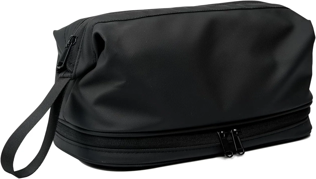 Large Travel Toiletry Bag for men women,Makeup Organizer Bag, Dopp Kit,Waterproof Hanging Cosmetic Bag for Toiletries Accessories(Black)